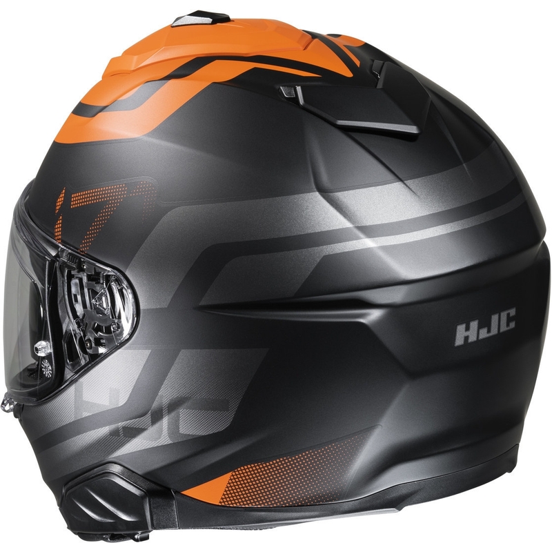 Casque moto intégral HJC i71 Enta MC7SF noir-gris-orange