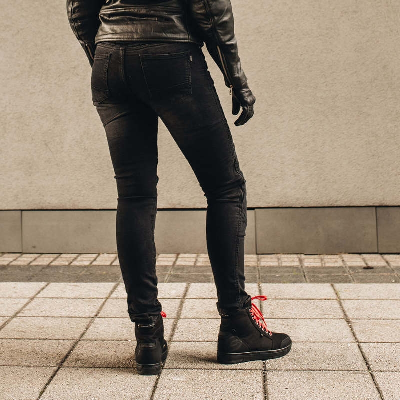 Jeans moto Ozone Agness II Black pour femme