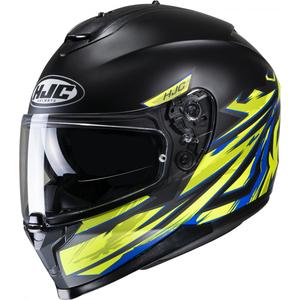 Casque moto intégral HJC C70 Pentas MC3HSF noir-bleu-jaune fluo
