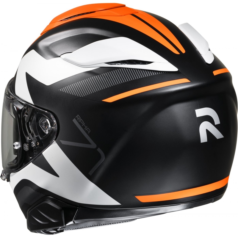 Casque moto intégral HJC RPHA 71 Pinna MC7SF noir-blanc-orange soldes