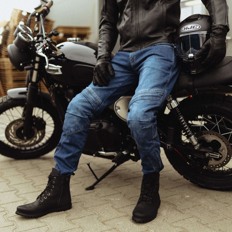 Jean moto Rebelhorn Rage II, bleu délavé soldes