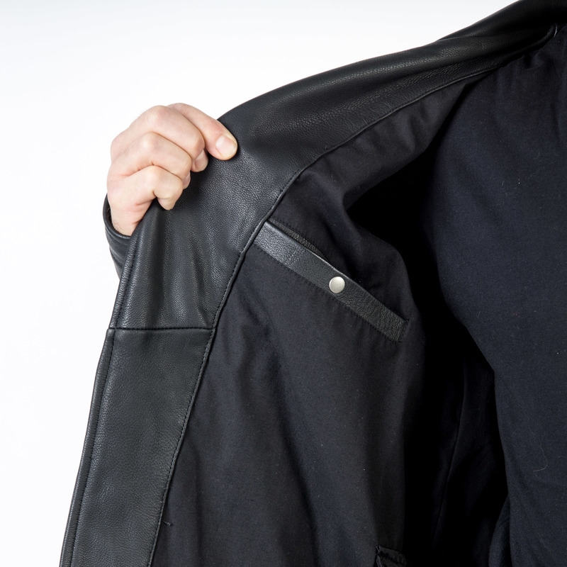 Ozone Ramones Modern Black Motorcycle Jacket soldes