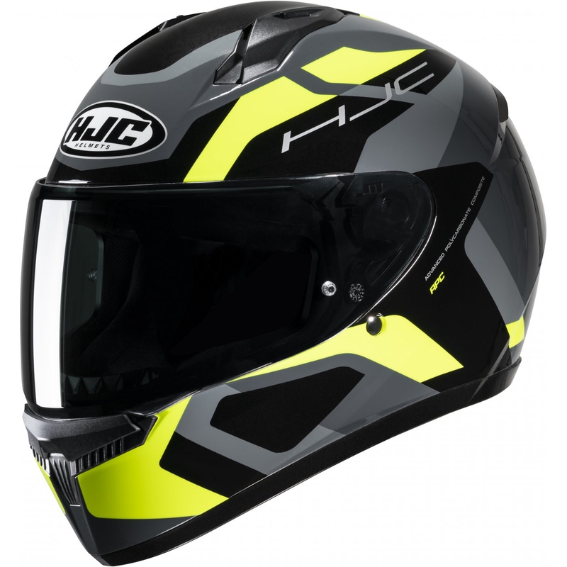 Casque moto intégral HJC C10 Tins MC3H noir-gris-jaune fluo