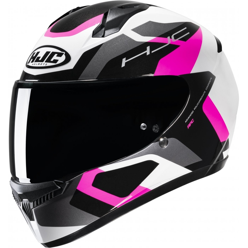 Casque intégral de moto HJC C10 Tins MC8 noir-gris-rose-blanc