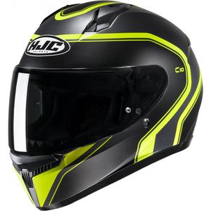 Casque moto intégral HJC C10 Elie MC3HSF noir-jaune fluo