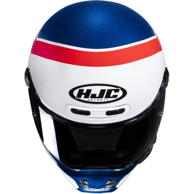 Casque moto intégral HJC V10 Grape MC21 rouge-bleu-blanc