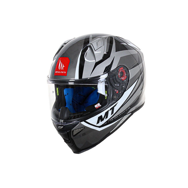 Casque Moto Intégral MT FF110 Revenge 2 Kley Blanc-Gris-Noir Promo soldes