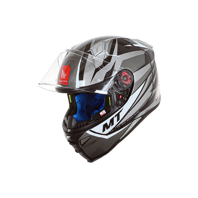 Casque Moto Intégral MT FF110 Revenge 2 Kley Blanc-Gris-Noir Promo soldes