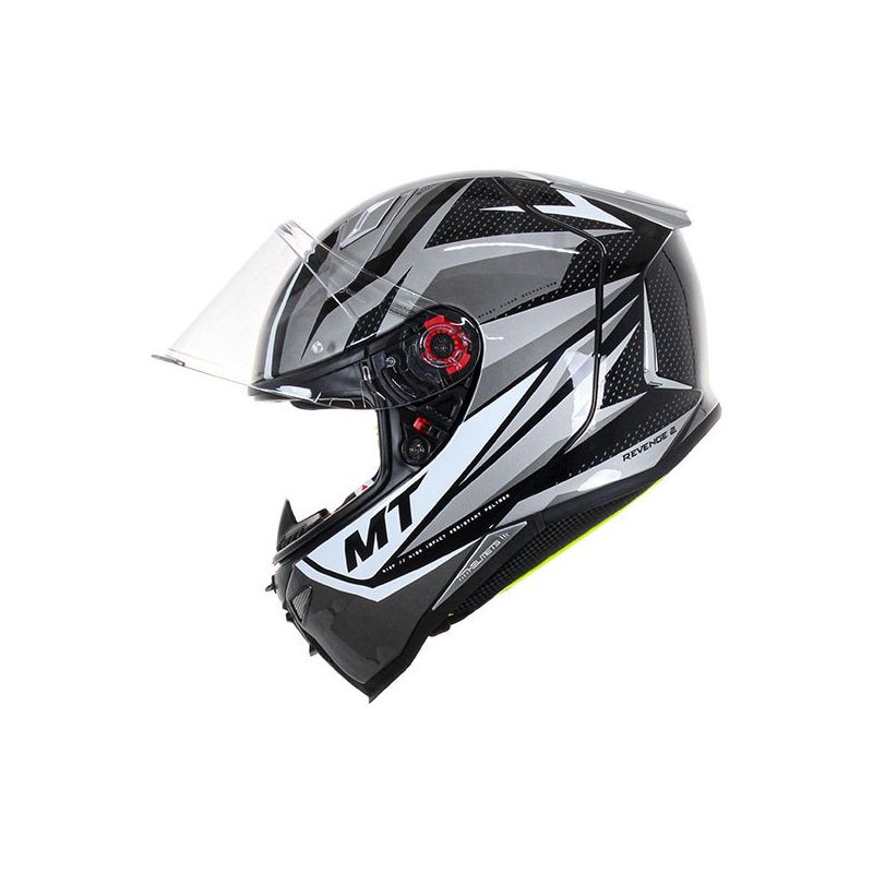 Casque Moto Intégral MT FF110 Revenge 2 Kley Blanc-Gris-Noir Promo soldes