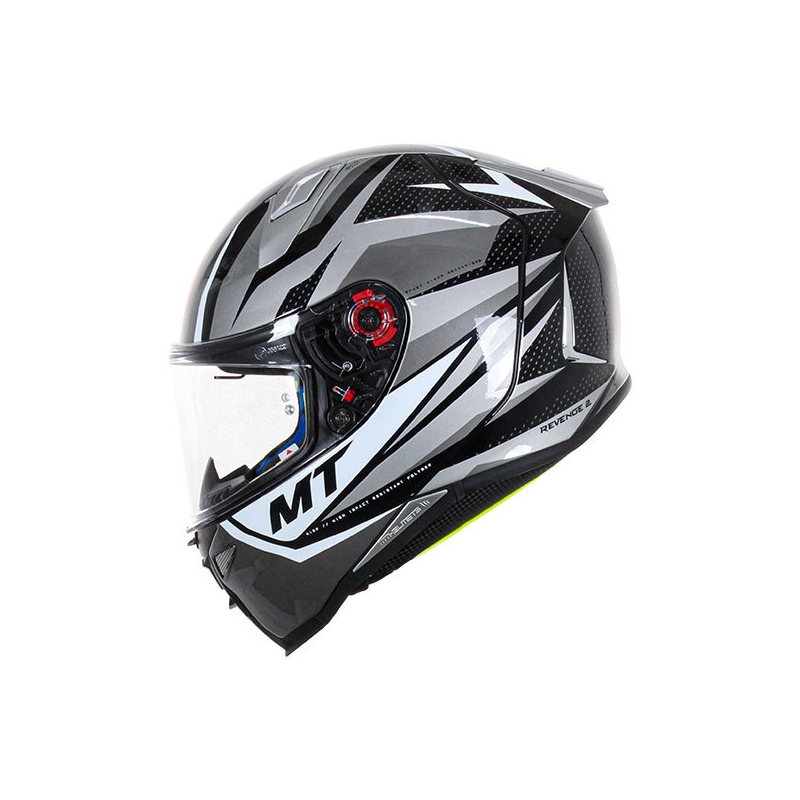 Casque Moto Intégral MT FF110 Revenge 2 Kley Blanc-Gris-Noir Promo soldes