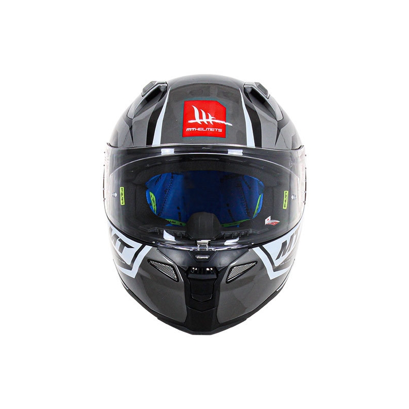 Casque Moto Intégral MT FF110 Revenge 2 Kley Blanc-Gris-Noir Promo soldes