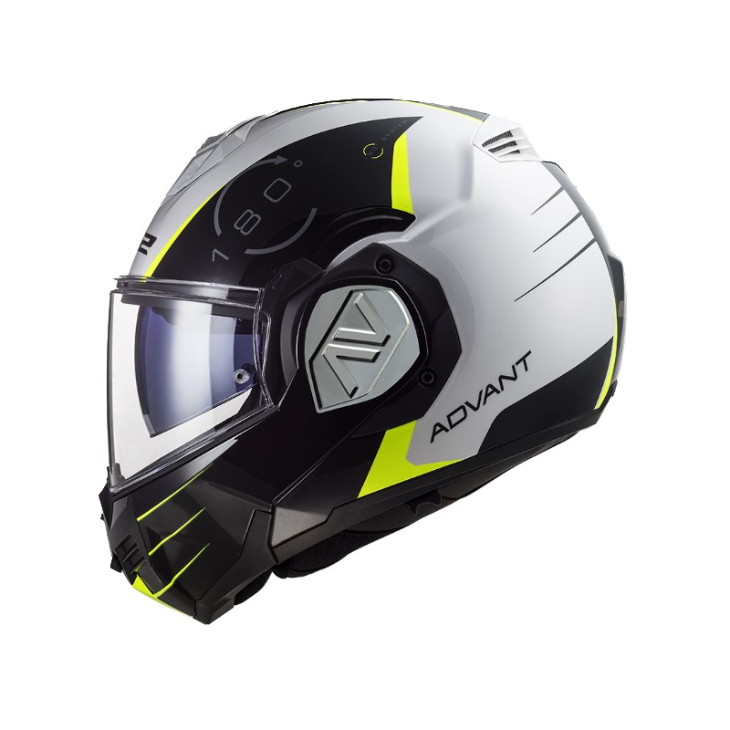 Casque moto modulable LS2 FF906 Advant Codex 06 noir-blanc-jaune fluo