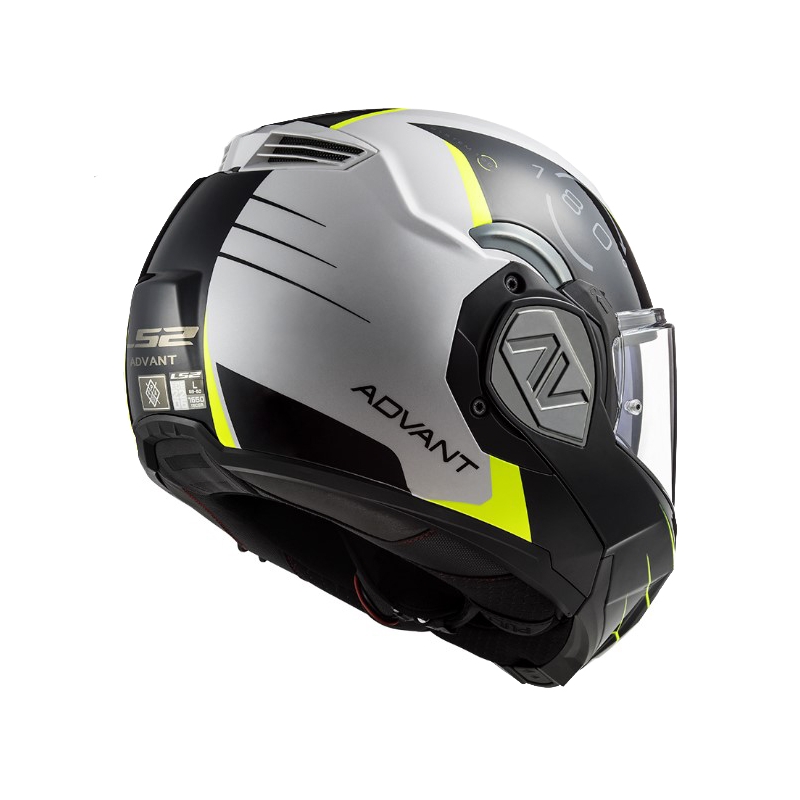 Casque moto modulable LS2 FF906 Advant Codex 06 noir-blanc-jaune fluo