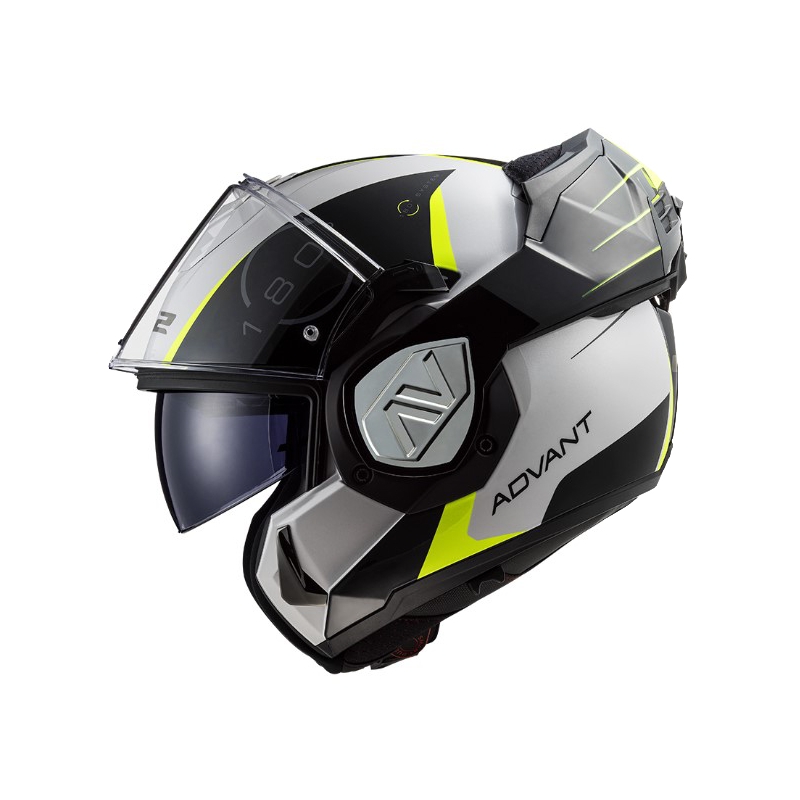 Casque moto modulable LS2 FF906 Advant Codex 06 noir-blanc-jaune fluo
