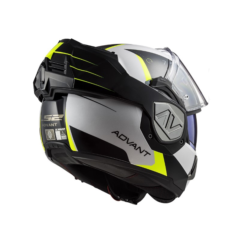 Casque moto modulable LS2 FF906 Advant Codex 06 noir-blanc-jaune fluo