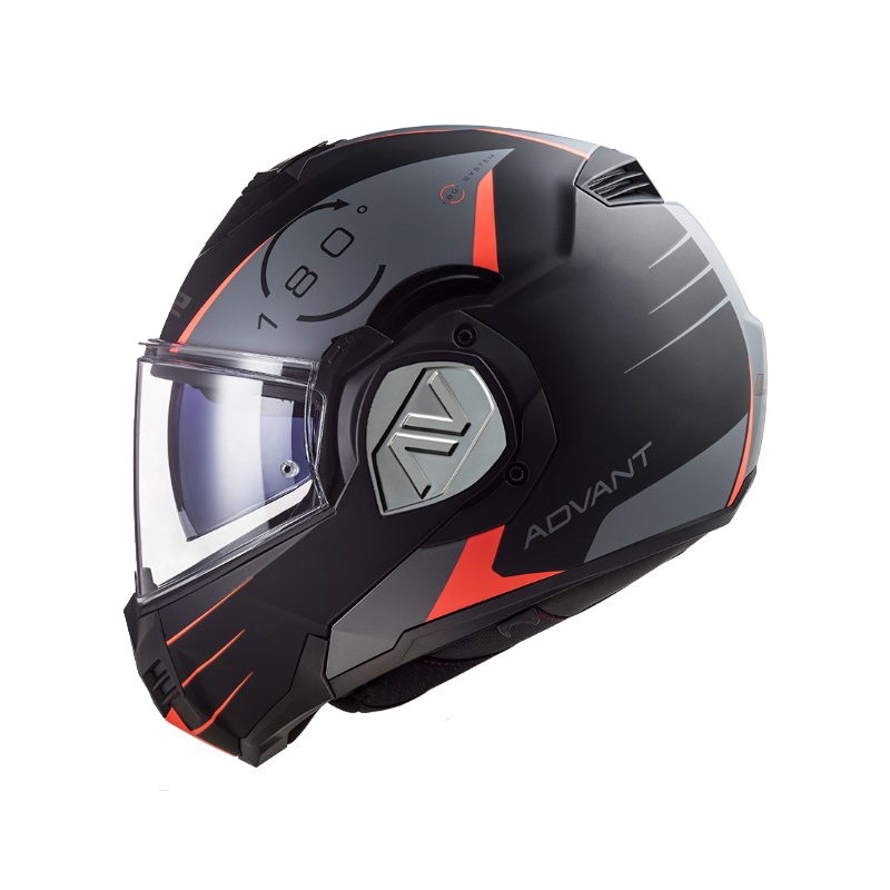 Casque moto modulable LS2 FF906 Advant Codex 06 rouge-noir-gris-titane