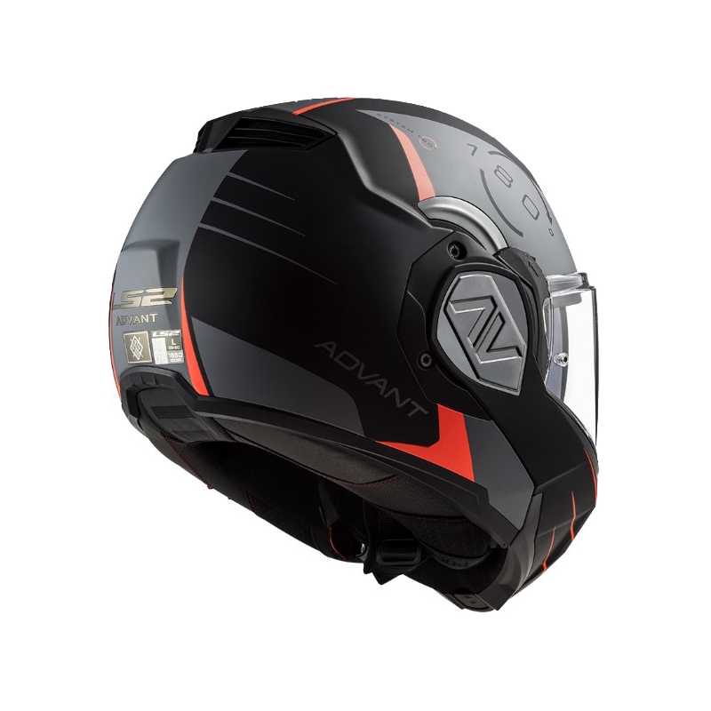 Casque moto modulable LS2 FF906 Advant Codex 06 rouge-noir-gris-titane