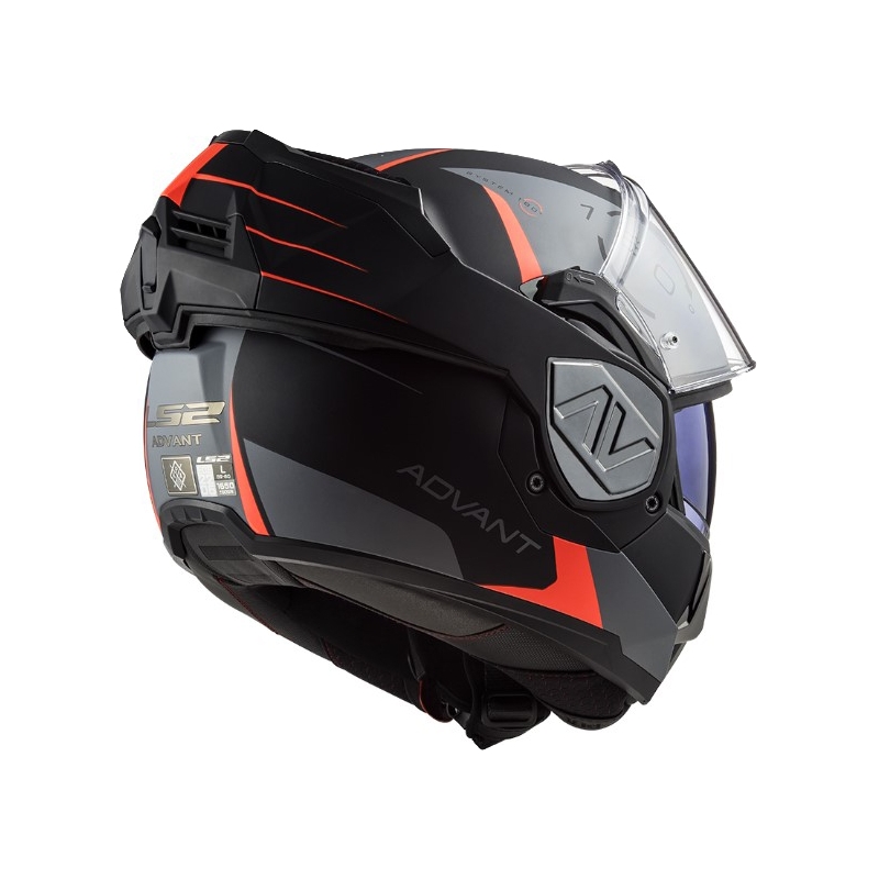 Casque moto modulable LS2 FF906 Advant Codex 06 rouge-noir-gris-titane