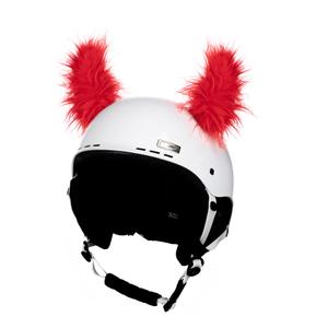 Casque oreilles Cornes rouge fourrure