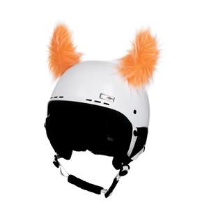 Casque oreilles Cornes orange fourrure