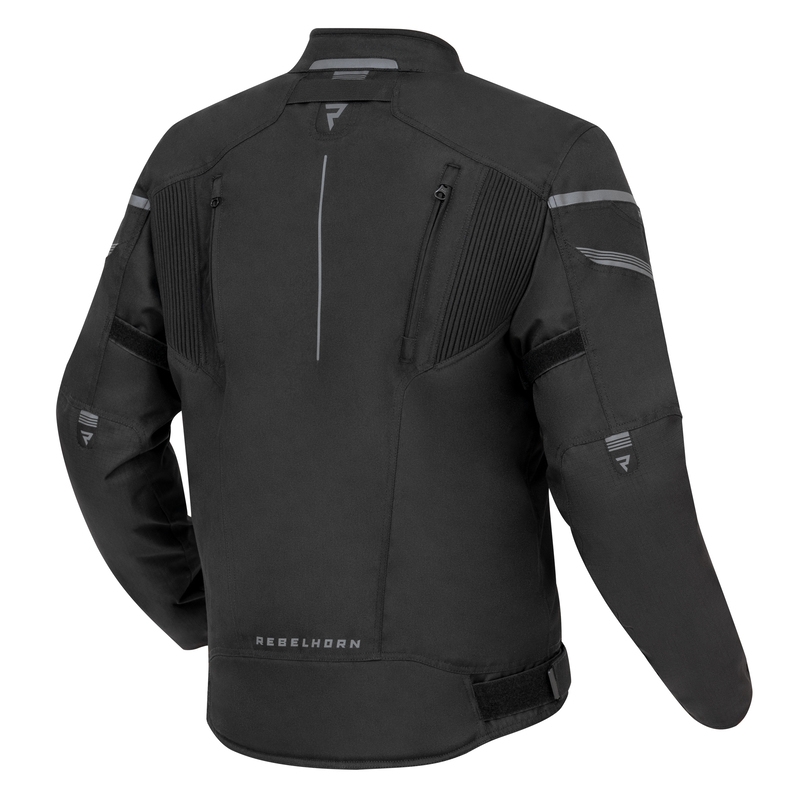 Veste de moto noire Spark de Rebelhorn soldes