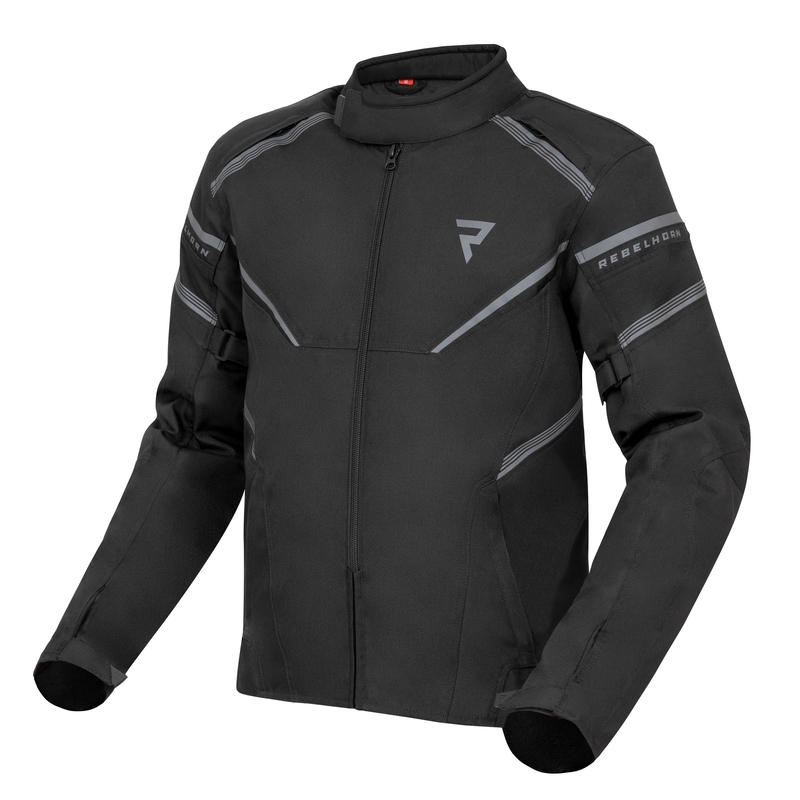 Veste de moto noire Spark de Rebelhorn soldes