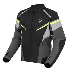 Veste de moto Rebelhorn Spark noir-gris-jaune fluo soldes