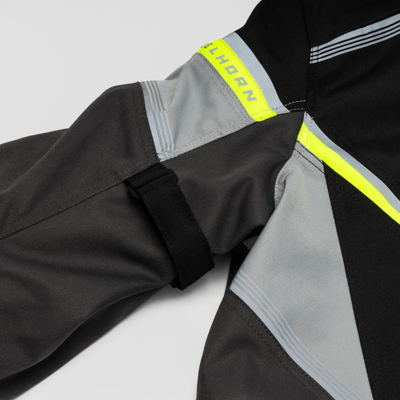 Veste de moto Rebelhorn Spark noir-gris-jaune fluo soldes