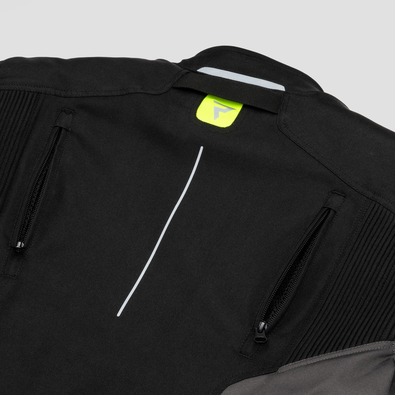 Veste de moto Rebelhorn Spark noir-gris-jaune fluo soldes