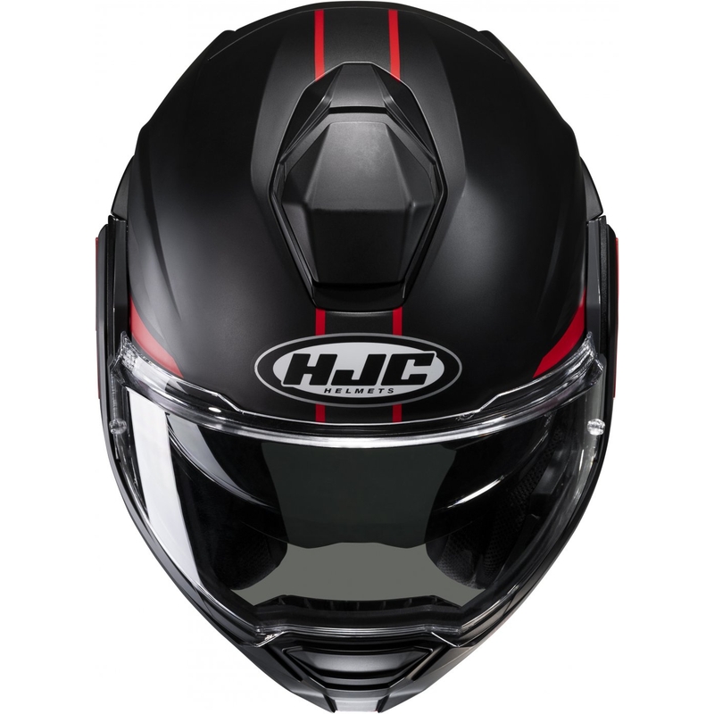 Casque moto modulable HJC i100 Beis MC1SF noir-rouge