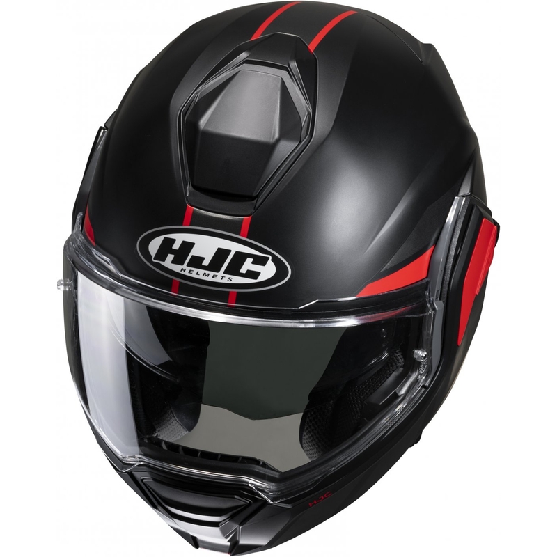 Casque moto modulable HJC i100 Beis MC1SF noir-rouge
