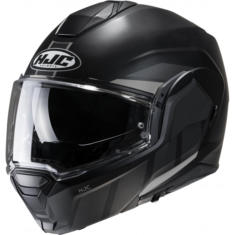 Casque moto modulable HJC i100 Beis MC5SF noir-gris soldes