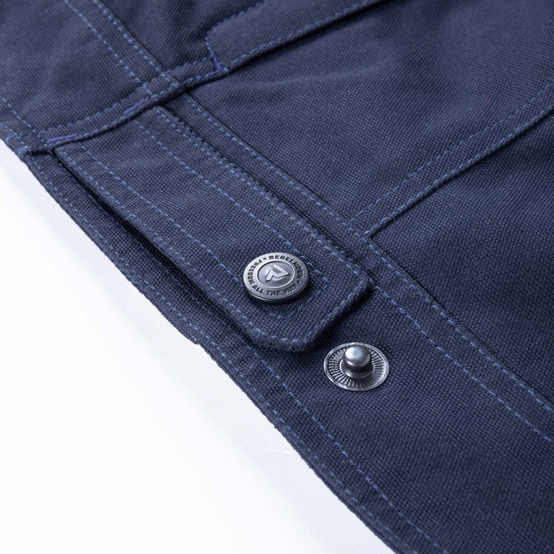 Veste de moto bleu foncé Rebelhorn Hunter soldes