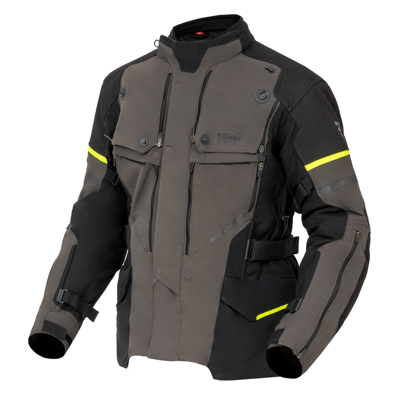 Veste de moto Rebelhorn Range anthracite-noir-jaune fluo