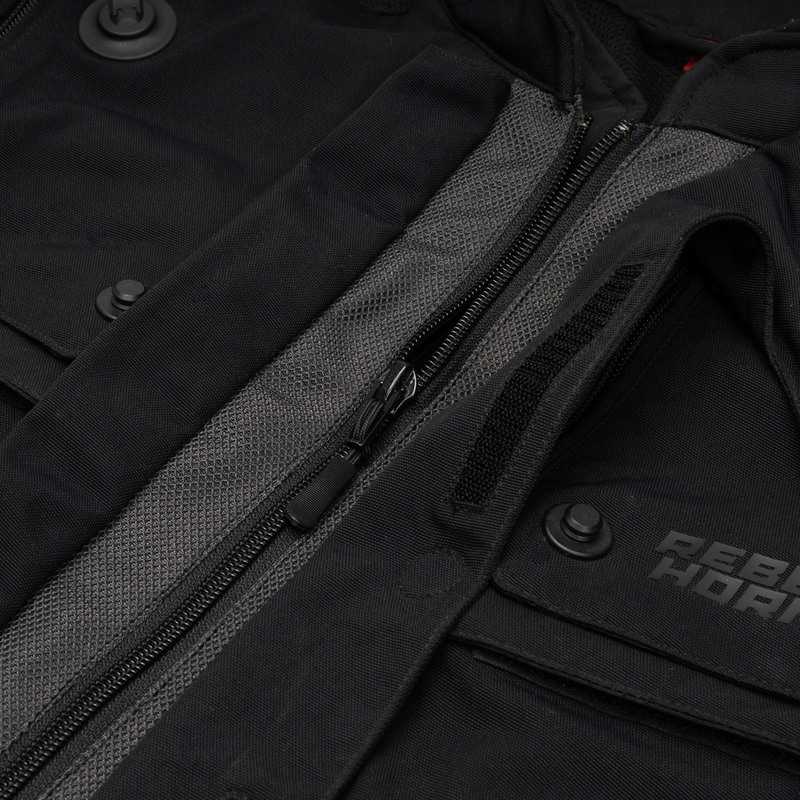 Veste de moto Rebelhorn Range anthracite-noir-jaune fluo