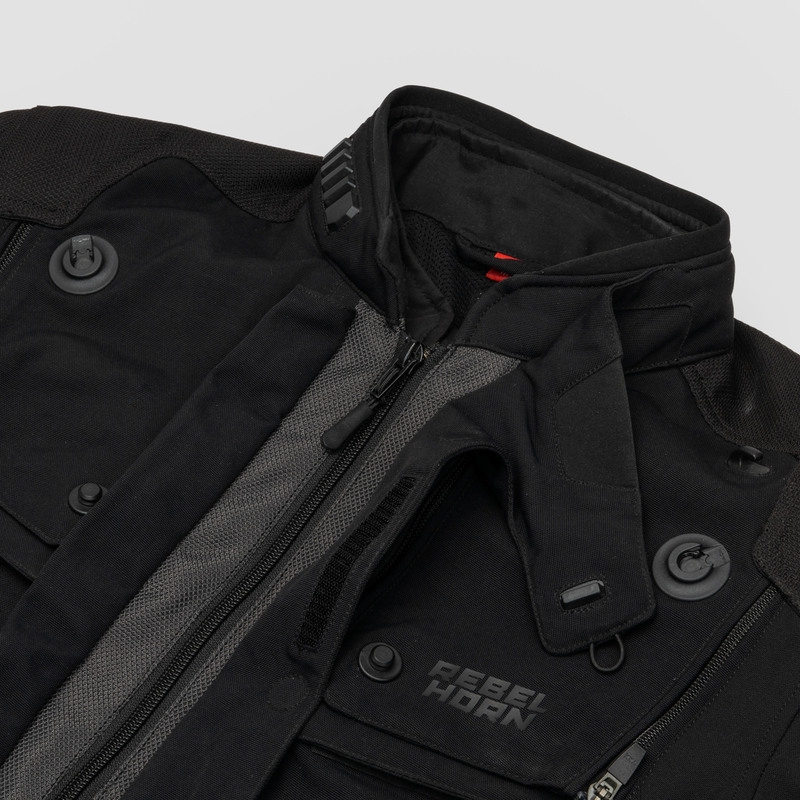 Veste de moto noire Rebelhorn Range