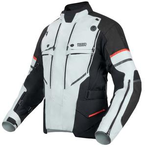 Veste de moto Rebelhorn Range gris-noir-rouge