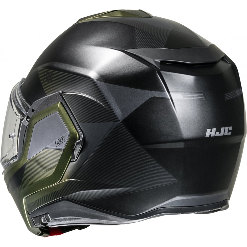 HJC i100 Beston MC4SF gris-vert casque moto modulable soldes
