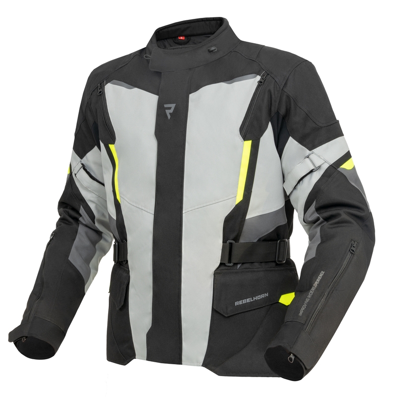 Veste de moto Rebelhorn Scout noir-gris-jaune fluo soldes
