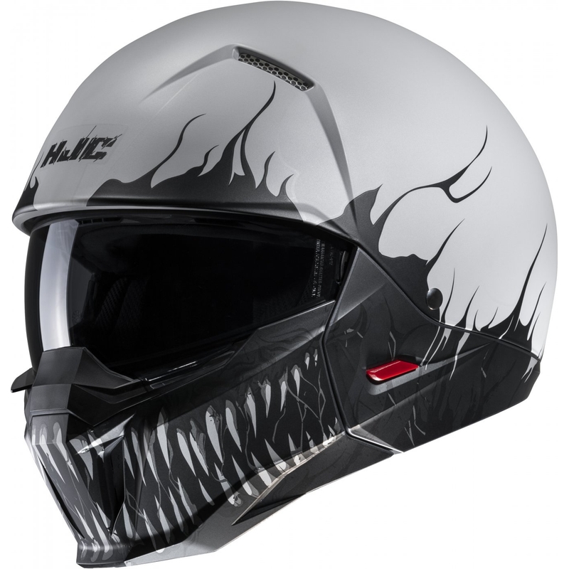 Casque ouvert avec masque HJC i20 Scraw MC10SF noir-gris