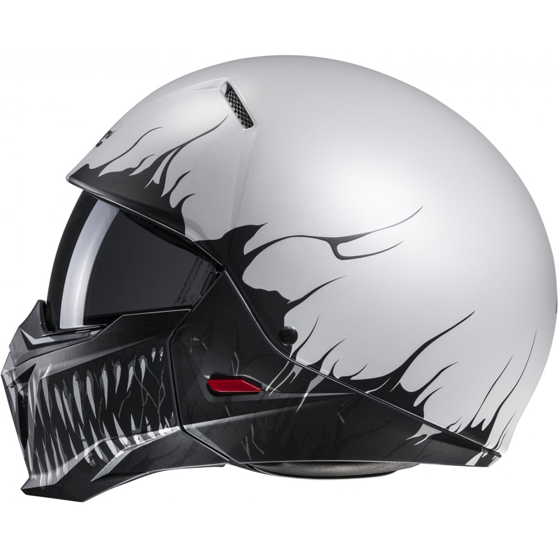 Casque ouvert avec masque HJC i20 Scraw MC10SF noir-gris