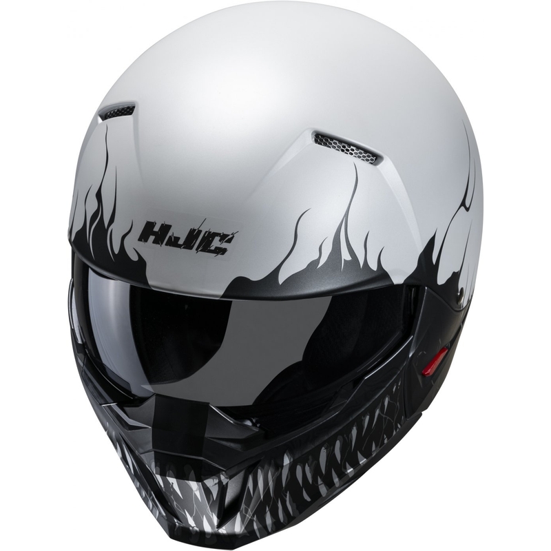 Casque ouvert avec masque HJC i20 Scraw MC10SF noir-gris