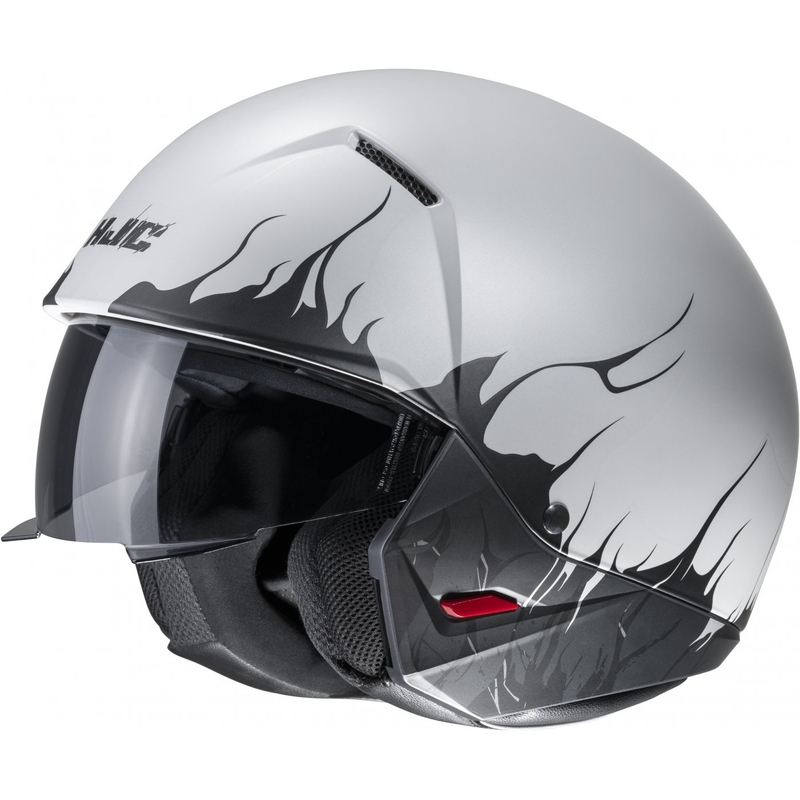 Casque ouvert avec masque HJC i20 Scraw MC10SF noir-gris
