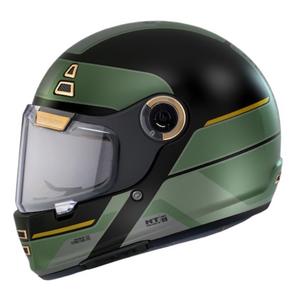 Casque moto intégral MT Jarama 68TH C1 noir-or-vert