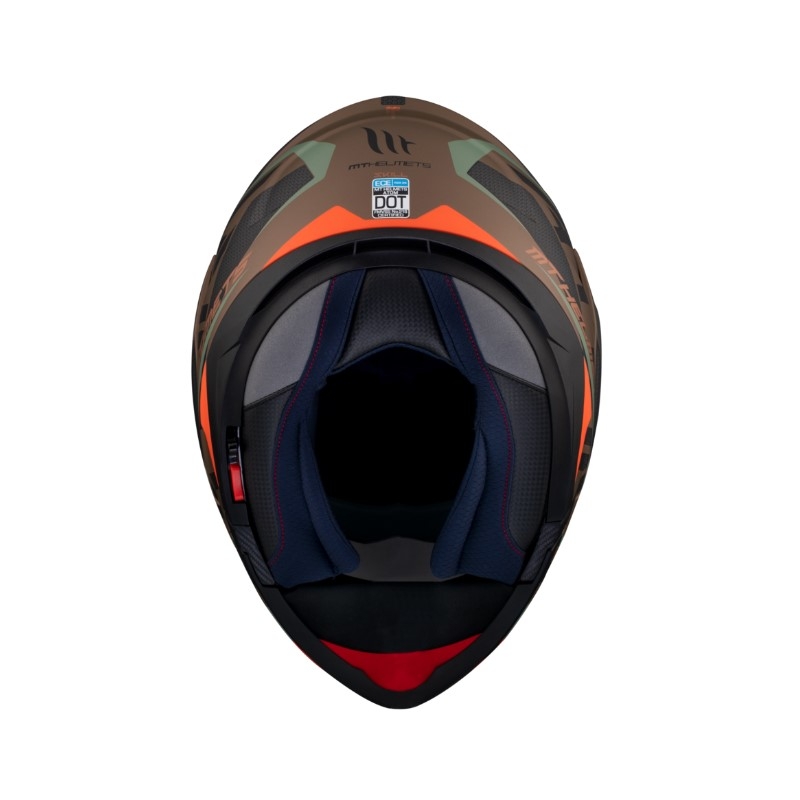 Casque moto MT Atom SV Skill A9 noir-vert-marron soldes