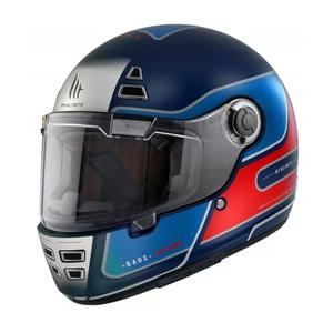 MT Jarama Baux D7 casque moto intégral bleu-rouge soldes