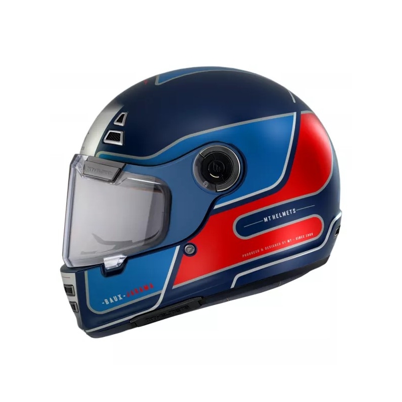 MT Jarama Baux D7 casque moto intégral bleu-rouge