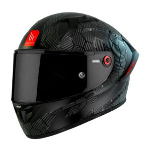 MT KRE+ Carbon Solid A11 Integrated Motorcycle Helmet black gloss