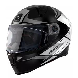 Casque moto intégral MT Revenge 2 Hatax noir et blanc soldes