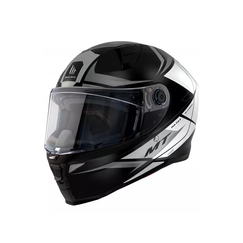 Casque moto intégral MT Revenge 2 Hatax noir et blanc soldes